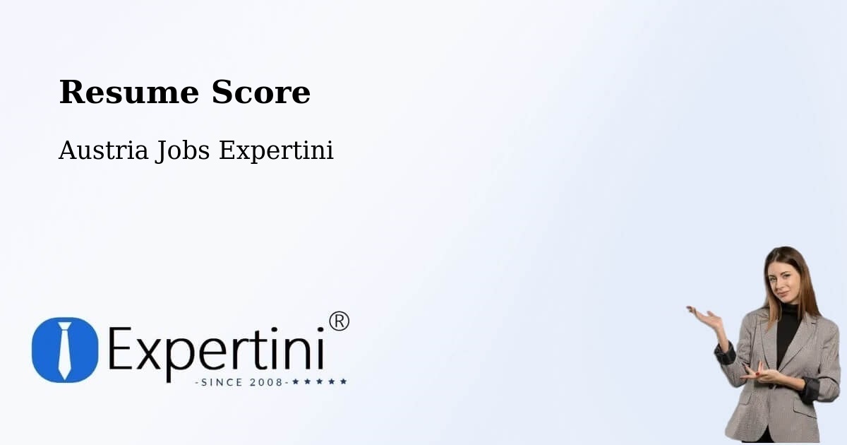 Resume Score & Job Description Match Tool – Strobl - Austria Jobs Expertini
