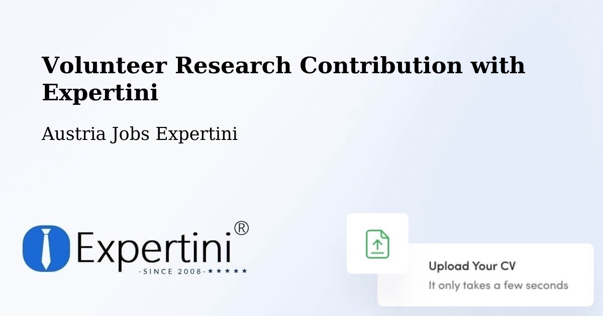 Volunteer Research Contribution Program – Strobl - Austria Jobs Expertini